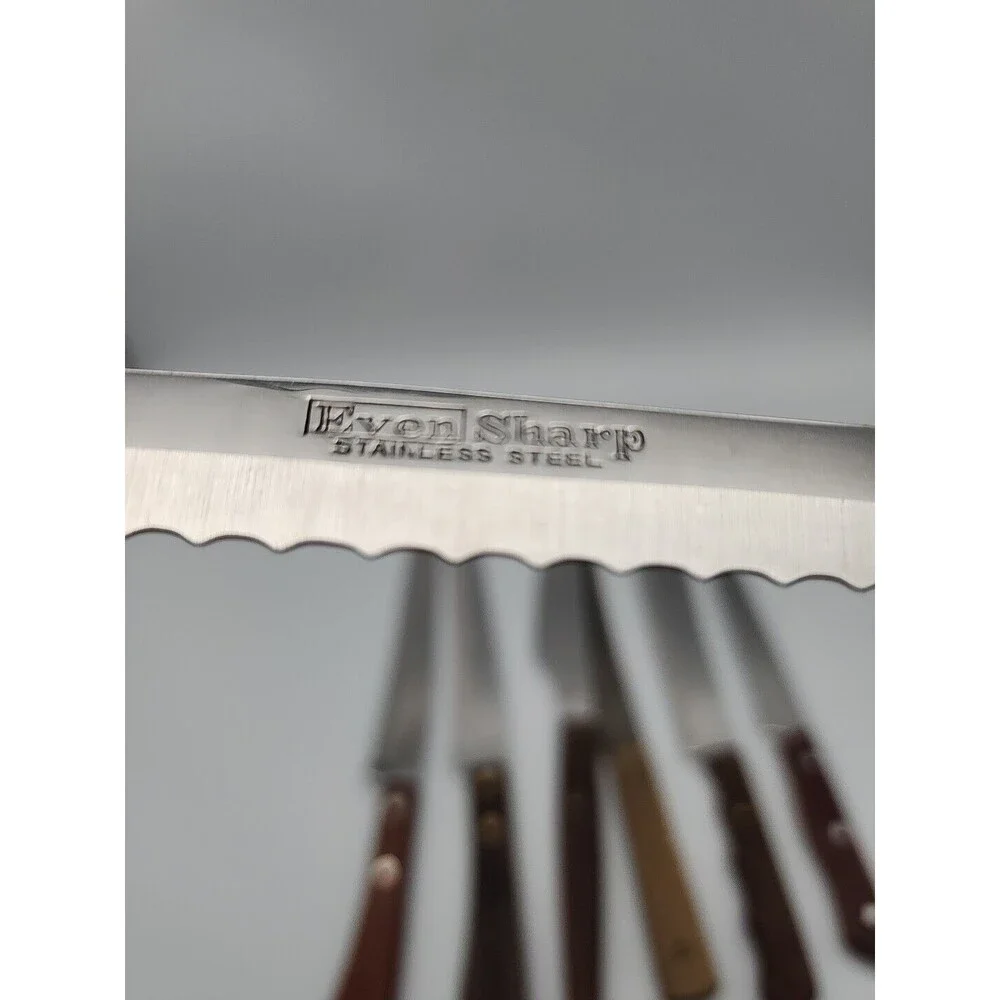 Vintage Kitchen Knives with Wood Handles Various Makers Lot Of 7 Knives